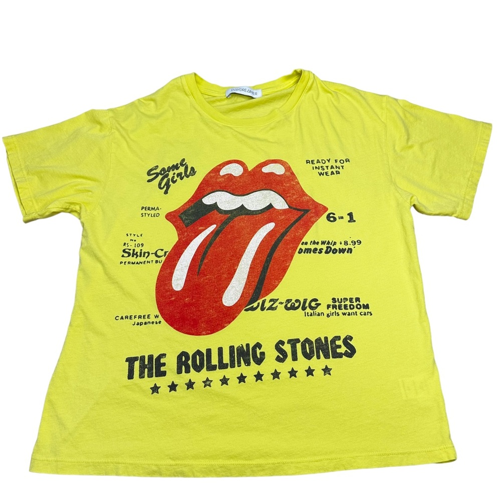 Daydreamer Rolling Stones 1978 Concert Tour Faculty & Crew Citron Yellow Sz XS - Picture 4 of 9